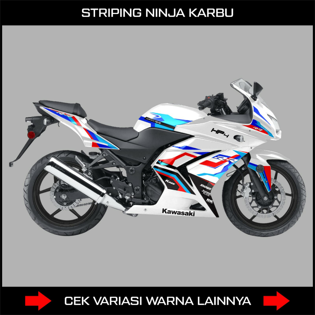 Jual Striping ninja karbu edisi bmw tri color hp4 / stiker semifull