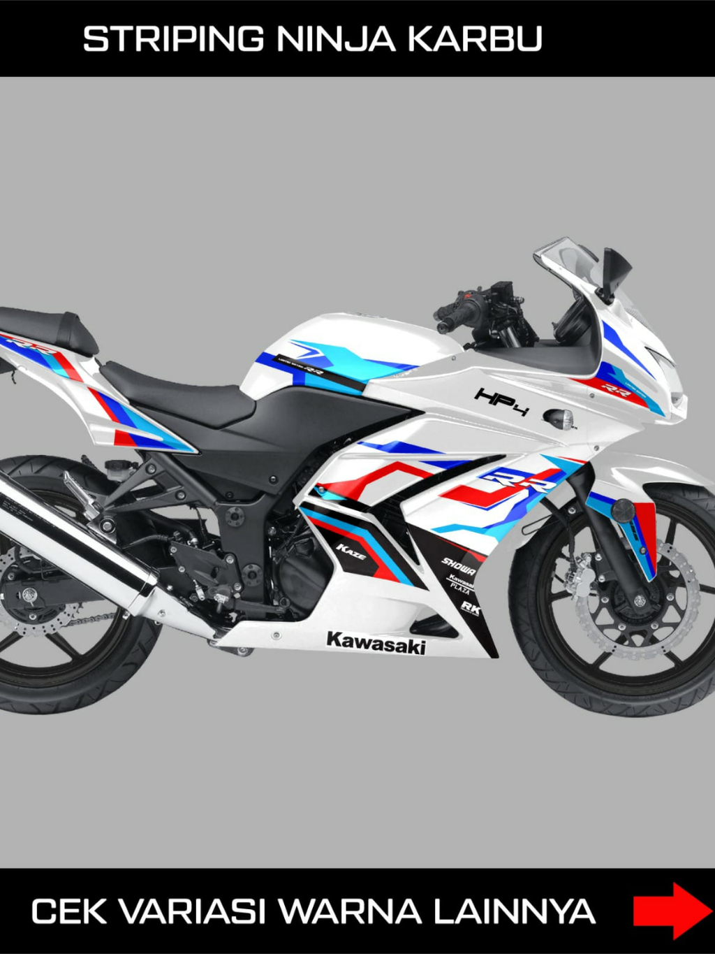 Jual Striping Ninja Karbu Edisi Bmw Tri Color Hp Stiker Semifull