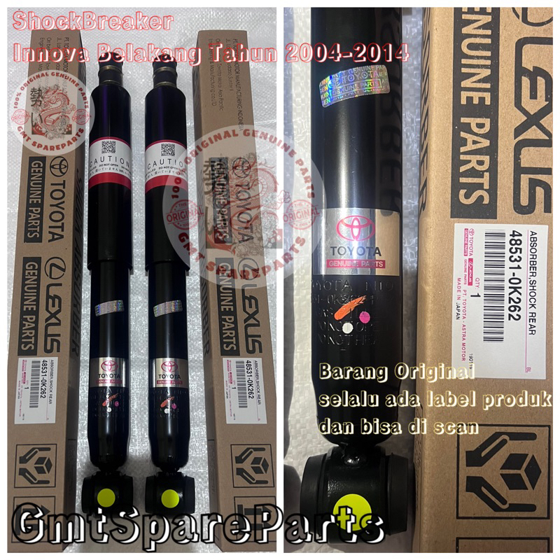Jual Shockbreaker shock absorber Innova Belakang Toyota original tahun 2004 2005 2006 2007 2008