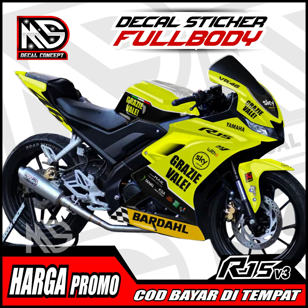 Jual Decal R15 V3 Full Body Stiker R15 V3 Full Body Dekal R15 V3 BISA ...