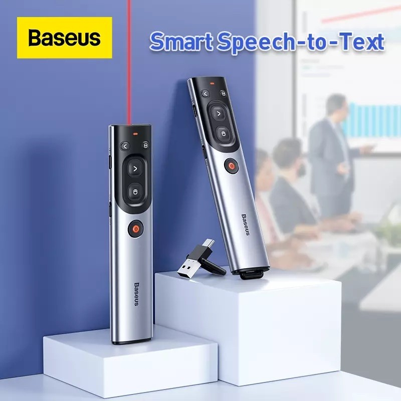 Jual BASEUS WIRELESS LASER POINTER RECHARGEABLE TYPE C PRESENTASI
