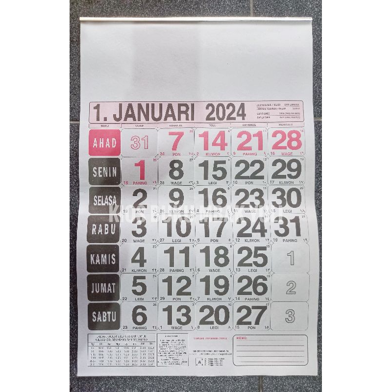 Jual Kalender Tanggalan Tahun 2024 dengan Almanak 2024 Shopee Indonesia