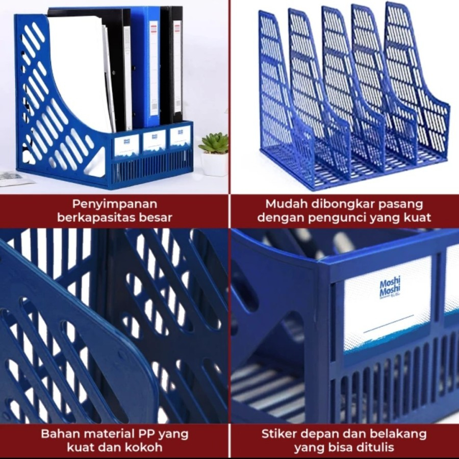 Jual KK File box foldable 4 layer tempat penyimpanan dokumen lipat 4 ...