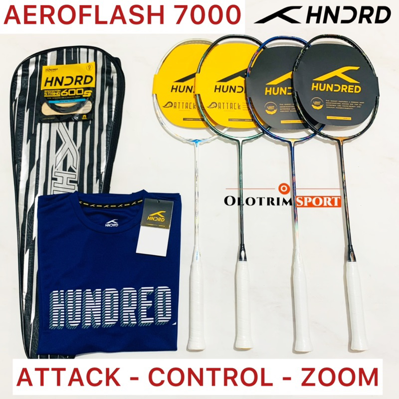 Jual Raket Badminton HUNDRED AEROFLASH 7000 34LBS ATTK ZOOM AERO FLASH ...