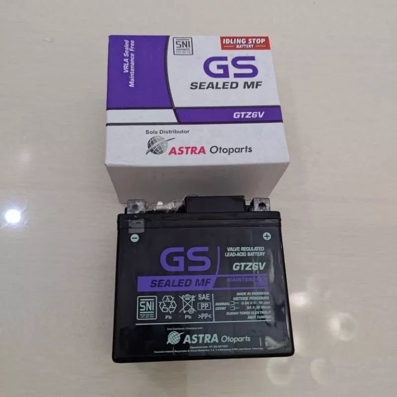 Jual Aki GS Astra GTZ6V Accu Kering Vario 125 150 160 Beat Scoopy New