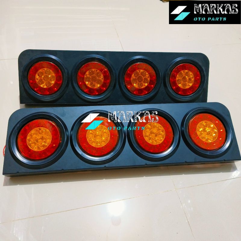 Jual Sepasang Lampu Led Stop Lamp Truck Volt Model Merah