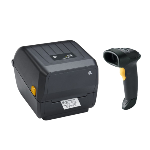 Jual Zebra ZD220 Thermal Printer + LS2208 1D Wire Barcode Scanner ...
