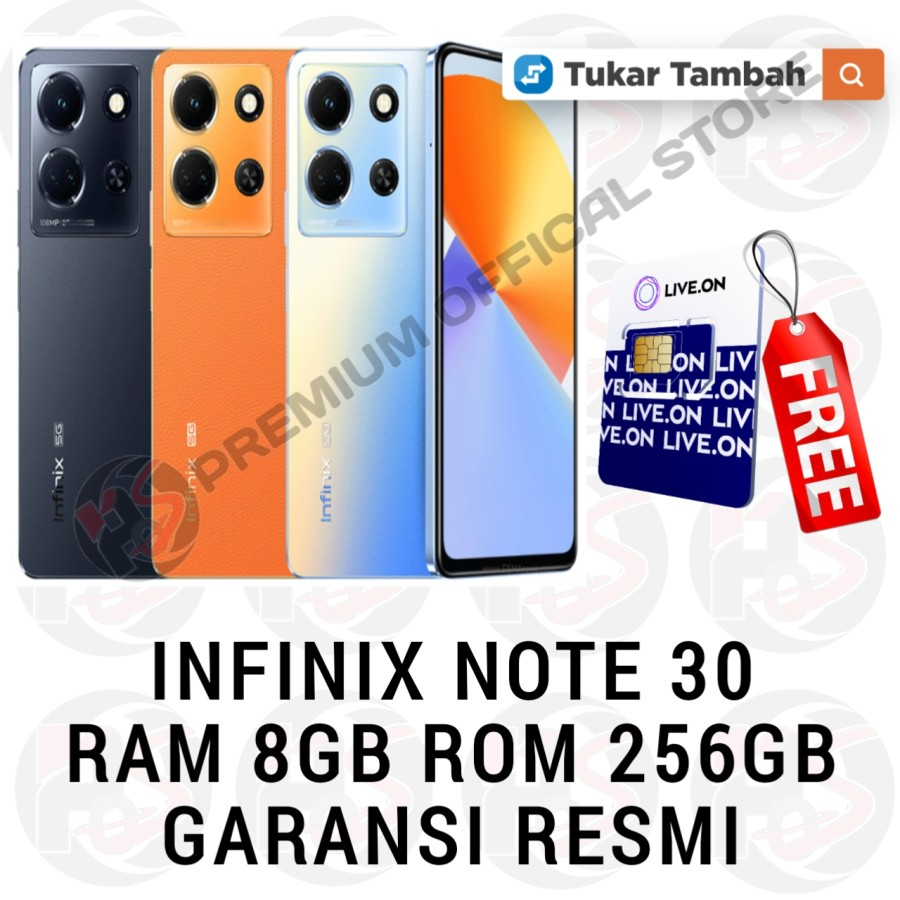 Jual Infinix NOTE 30 8/256 RAM 8GB ROM 256GB GARANSI RESMI | Shopee ...