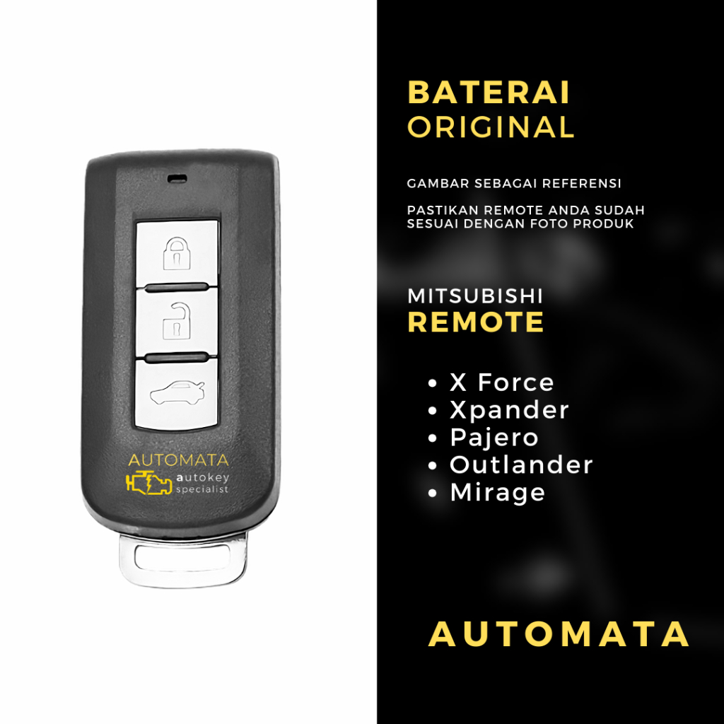 Jual Baterai Remote Kunci Keyless Mobil Mitsubishi Xpander Cross