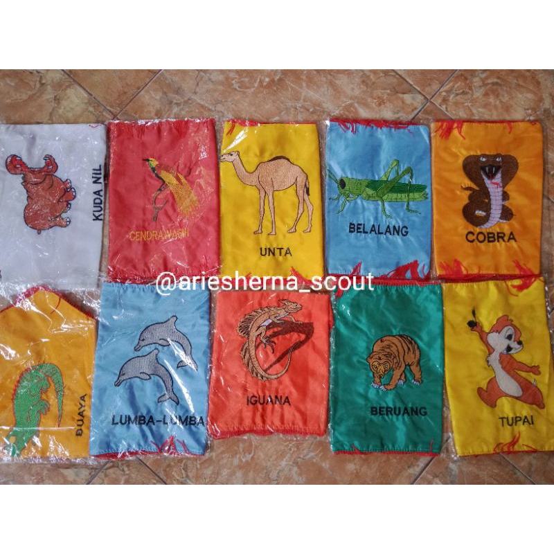 Jual PREMIUM!! Bendera Rumbai Putra Bordir + Tanda Regu | Shopee Indonesia