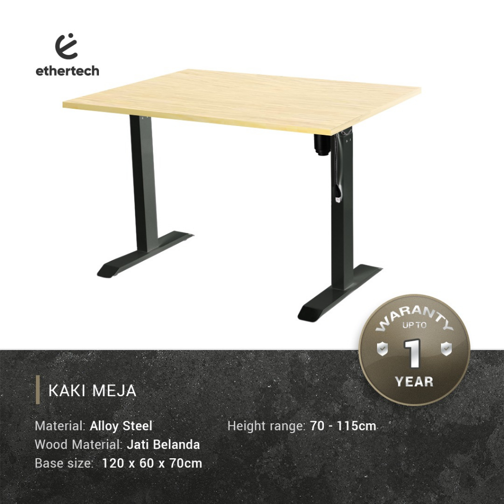 Jual Automatic Adjustable Desk / Meja Electric Otomatis Ethertech Jati ...