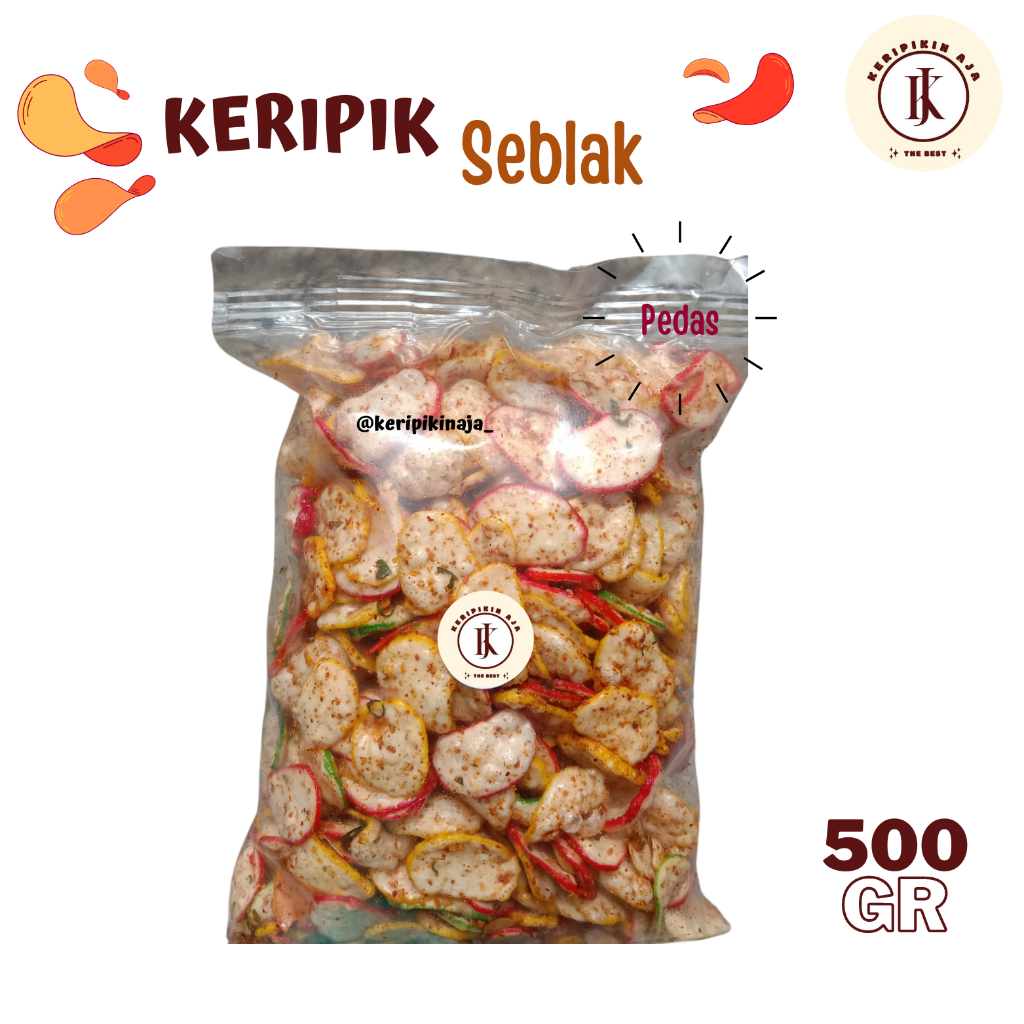 Jual Kerupuk Bawang Keripik Seblak Pedas Daun Jeruk Sebring Bantet