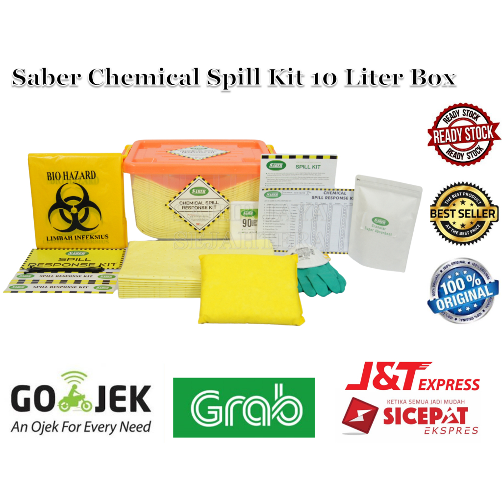 Jual Chemical Spill Kit 10L Chemical Spill Kit 10 Liter Kemasan Box ...