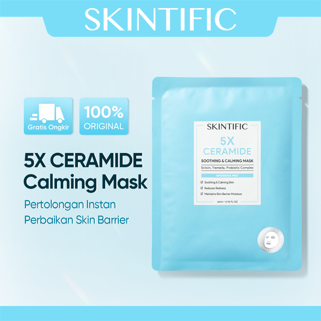 [Ready Stock] 4pcs ori SKINTIFIC 5X Ceramide Soothing and Repairing Mask Masker Wajah Facial Mask Skintific Mask Soothing Mask Sheet Mask Ceramide Mask Masker Skintific