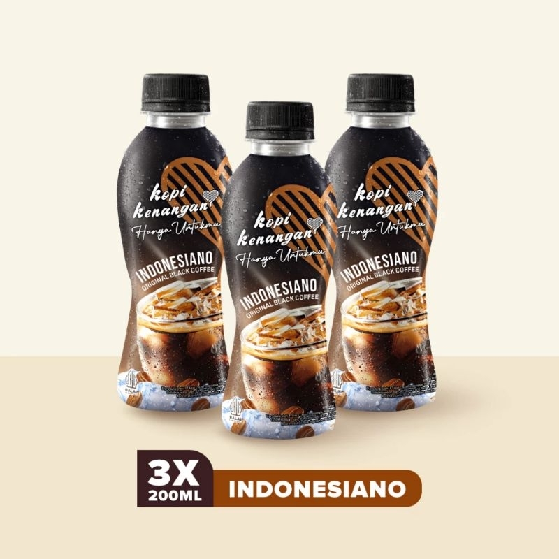 Jual KOPI KENANGAN INDONESIANO 3pcs BOTOL 200ML Shopee Indonesia