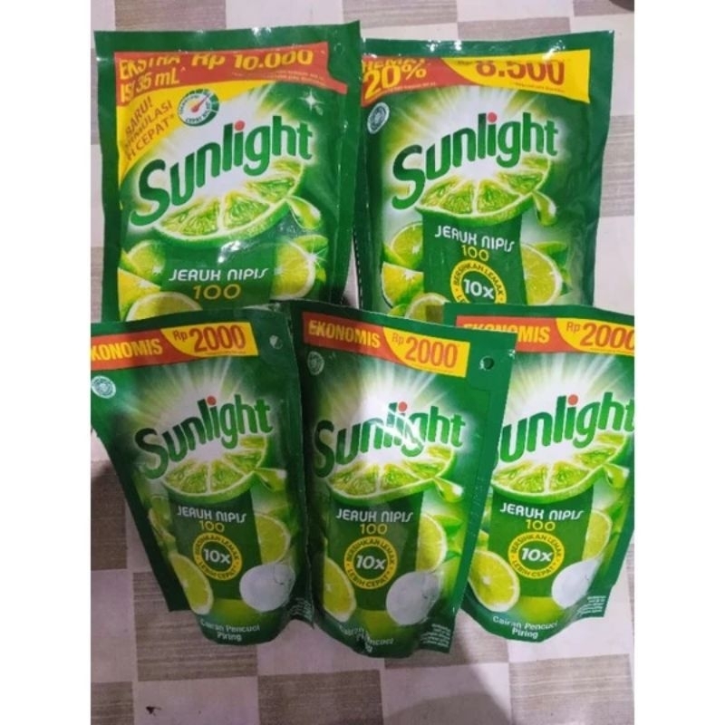 Jual PAKET SUNLIGHT CUCI PIRING ISI 5 PCS KEMASAN 90 ML | Shopee Indonesia