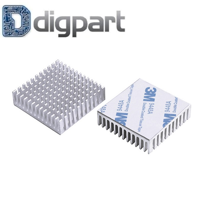 Jual Heatsink Cpu Aluminum Warna silver 40x40x11mm dengan 3M thermal