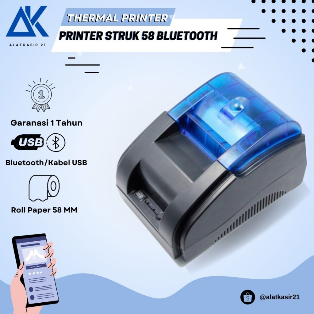 Jual PRINTER C58BT BLUETOOTH THERMAL / PRINTER KASIR 58 MM SUPORT ...