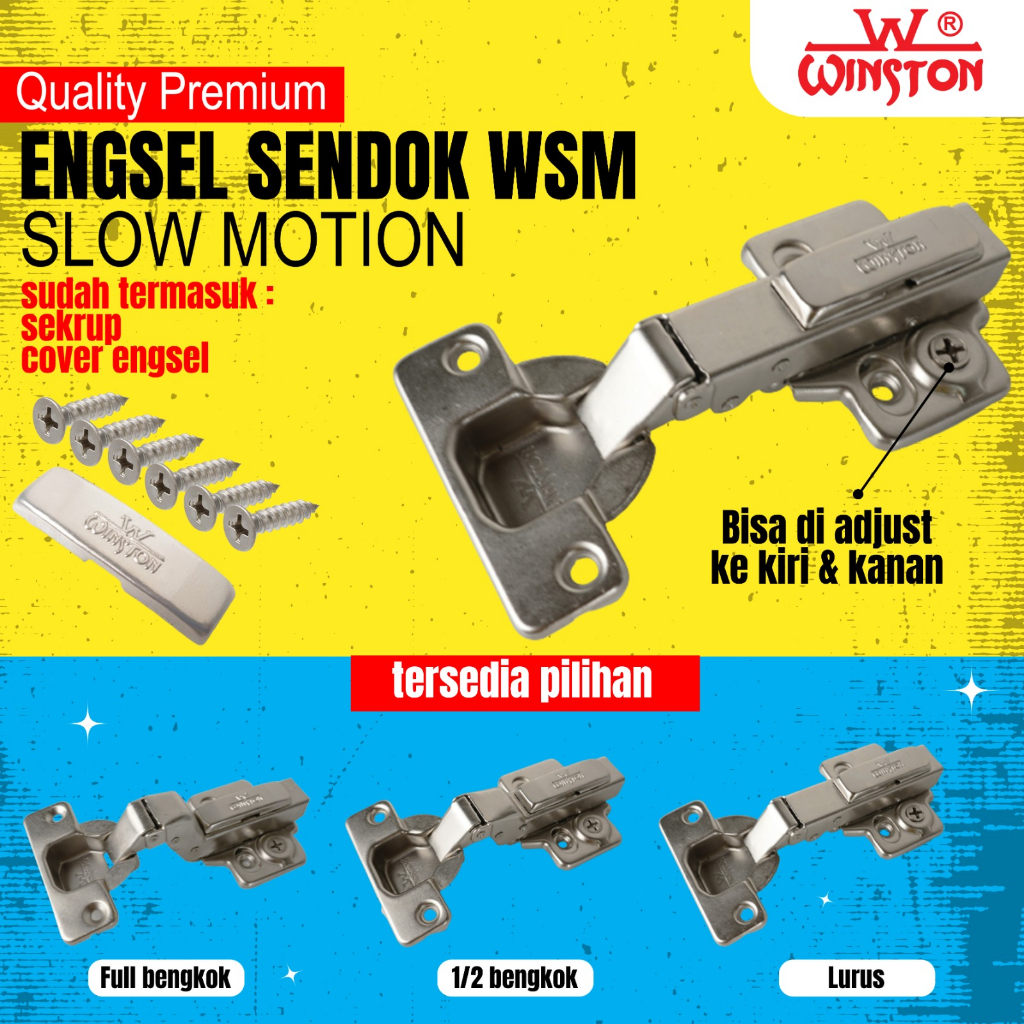 Jual Engsel Sendok Winston Seperti Hafele Wsm Lurus Bengkok Full Bungkuk Slow Motion Soft