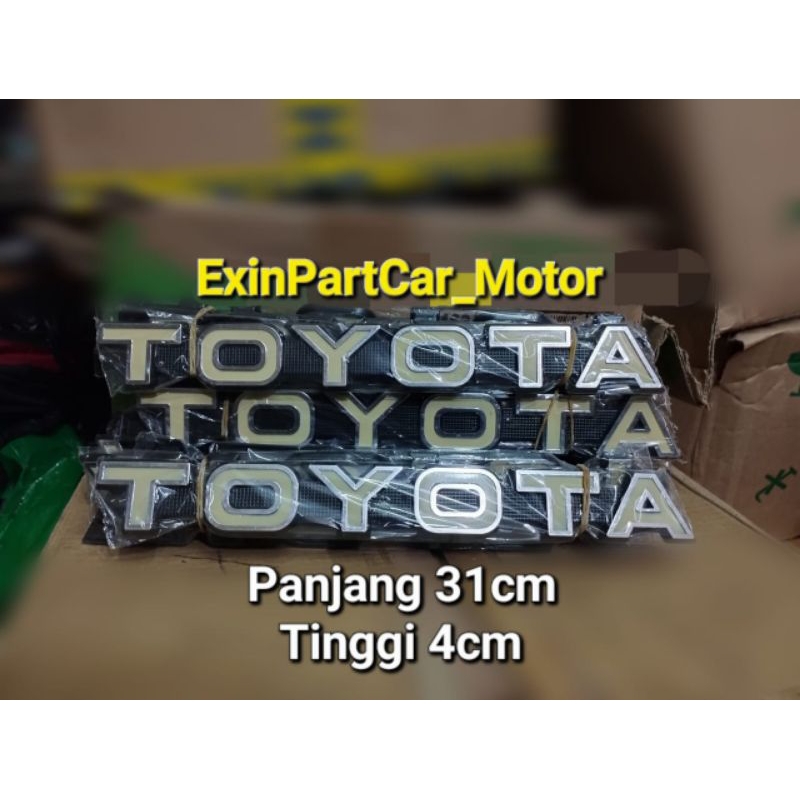 Jual Emblem Logo Stiker Tulisan Toyota Untuk Grill Depan Toyota Hardtop Land Cruiser Shopee