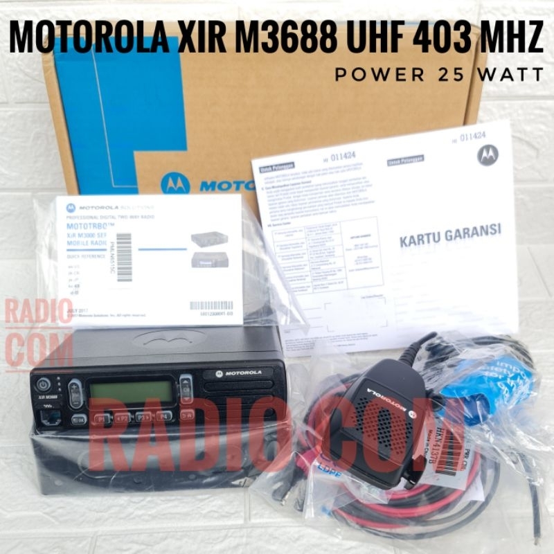 Jual RADIO RIG MOTOROLA XIR M3688 UHF 400 MHZ RADIO BASE RIG MOTOROLA ...