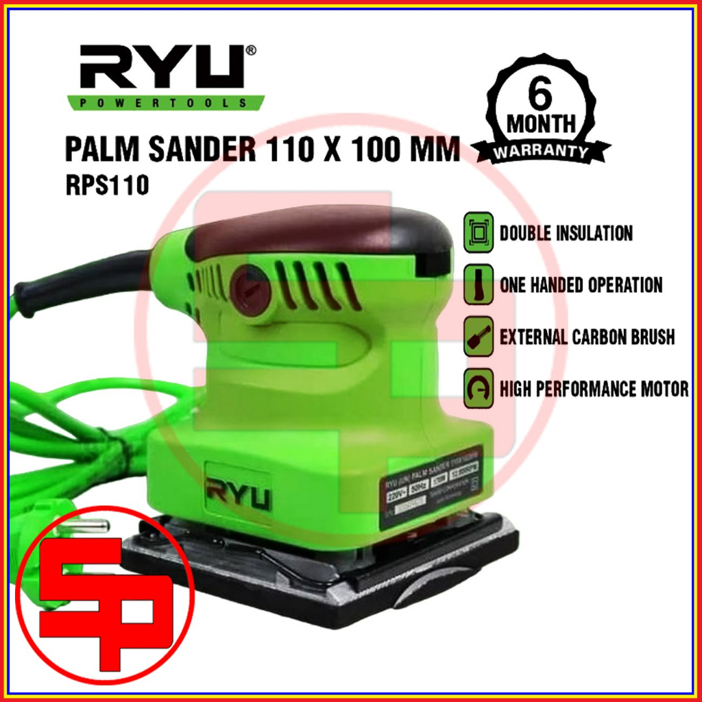 Jual Palm Sander 110x100mm RYU RPS110 Finishing Sander Berkualitas ...