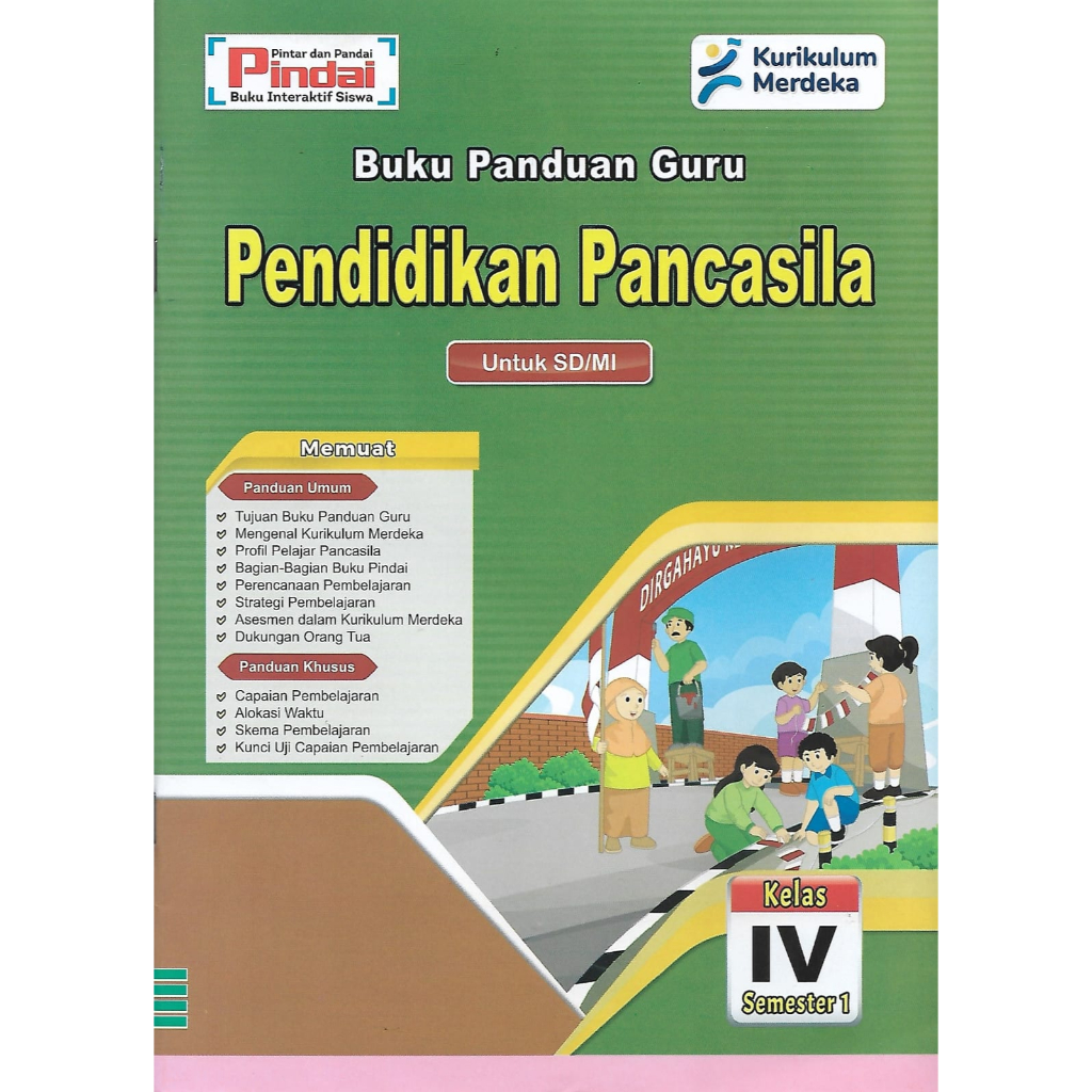 Jual Buku Panduan Guru PKN Kelas 4 SD/MI Semester 1 Kurikulum Merdeka ...