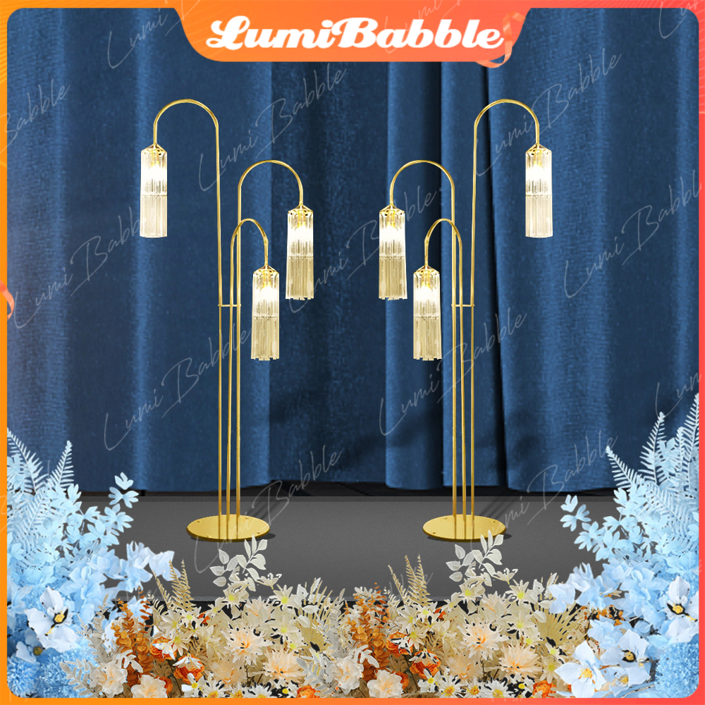 Jual 2 Set Pernikahan Lampu Standing Rumbai 150cm Lampu Hiasan Dekorasi