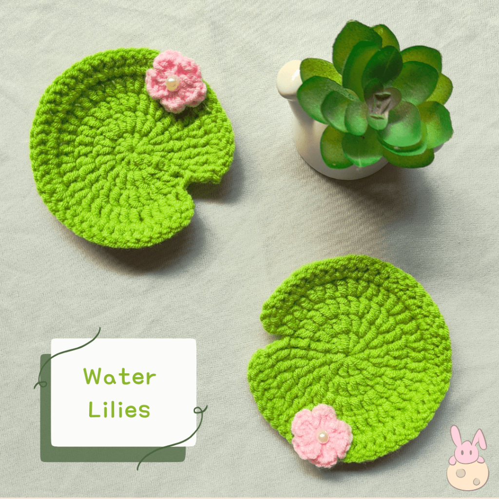 Jual Coaster Crochet Aesthetic Handmade - Water Lily | Tatakan Alas ...