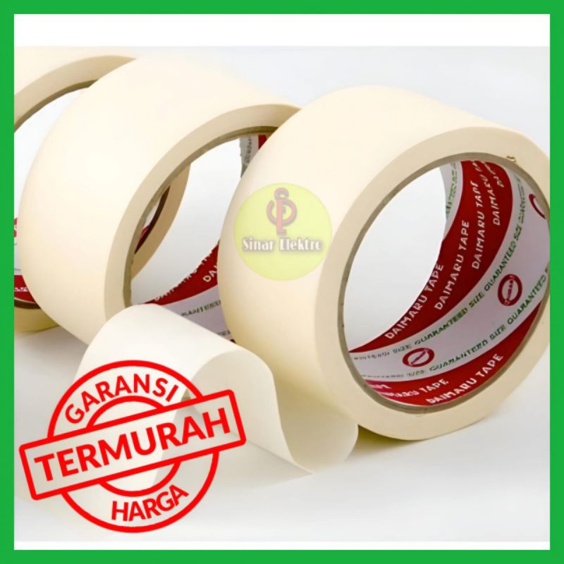 Jual Masking Tape Lakban Kertas Hunter Tape Mm X Mm Full Cho Shopee Indonesia