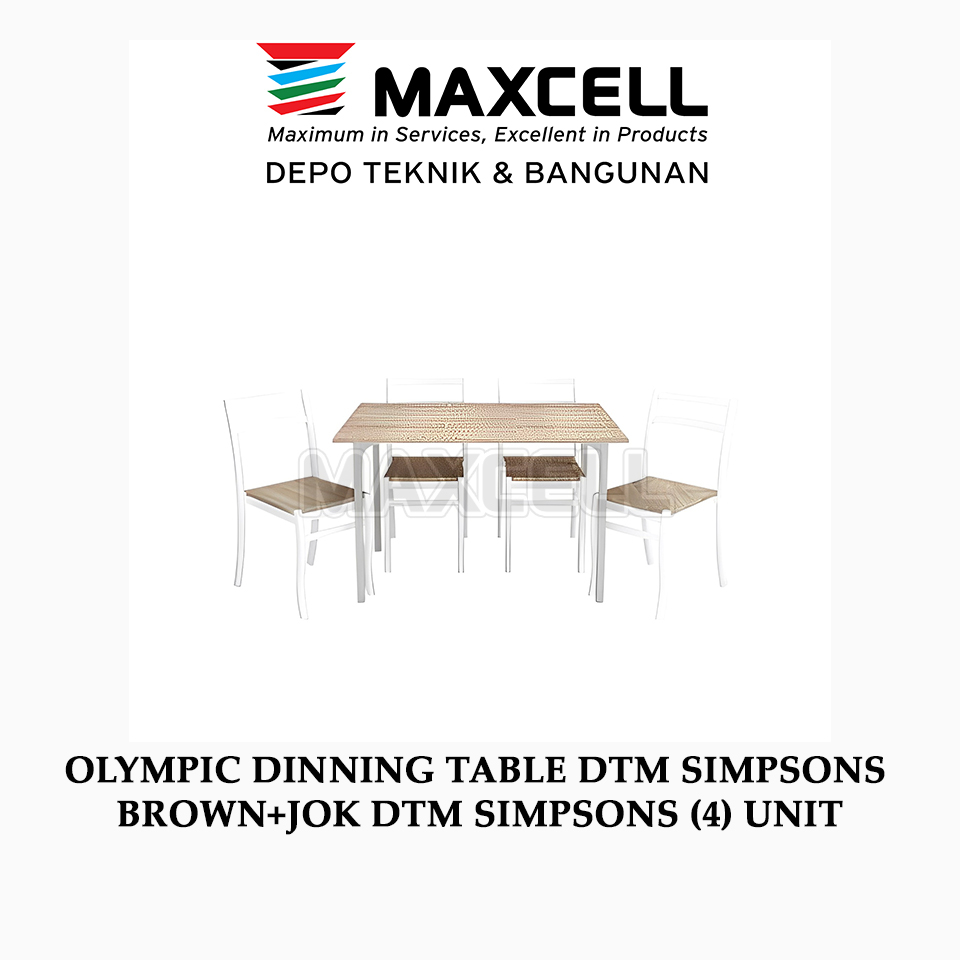Jual OLYMPIC DINNING TABLE DTM SIMPSONS BROWN+ JOK DTM SIMPSONS (4 ...