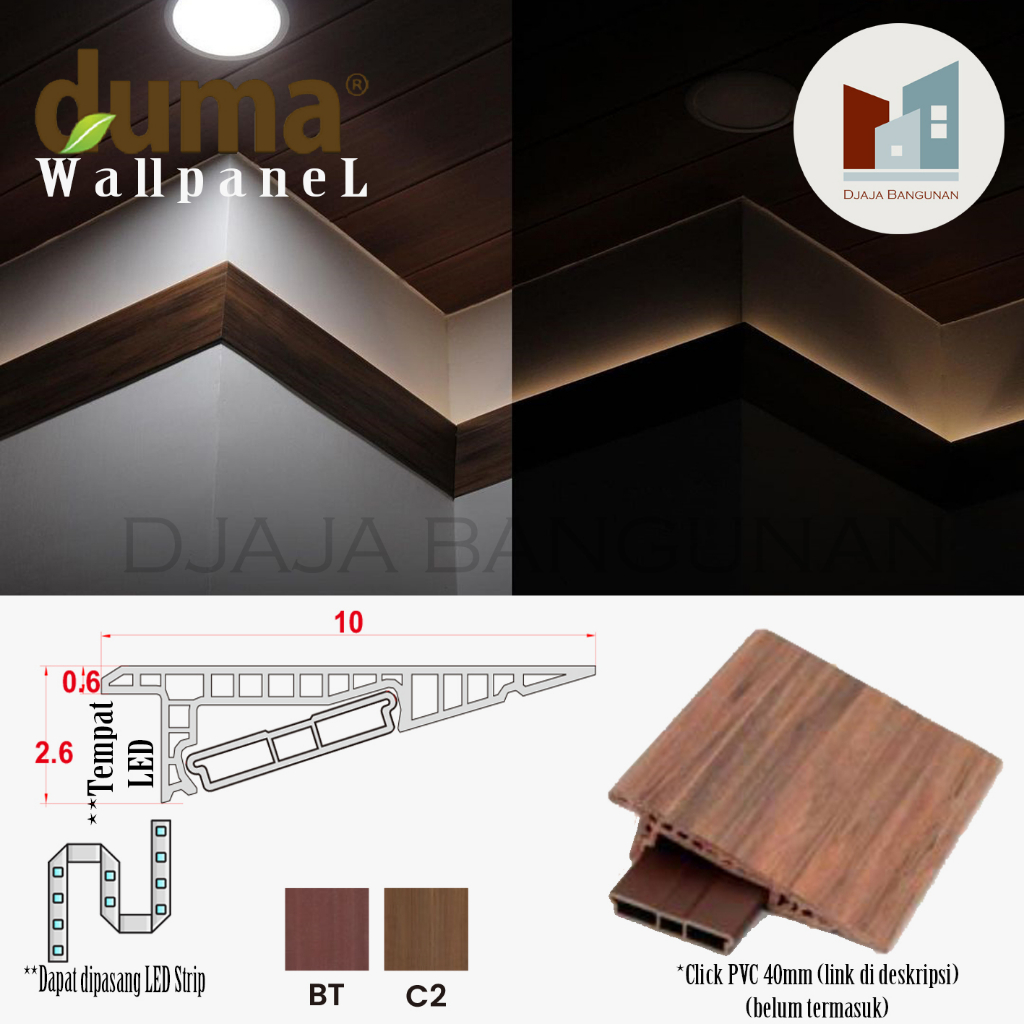 Jual CO LIS DIAGONAL LED (100x26) DINDING WPC DUMA | Shopee Indonesia