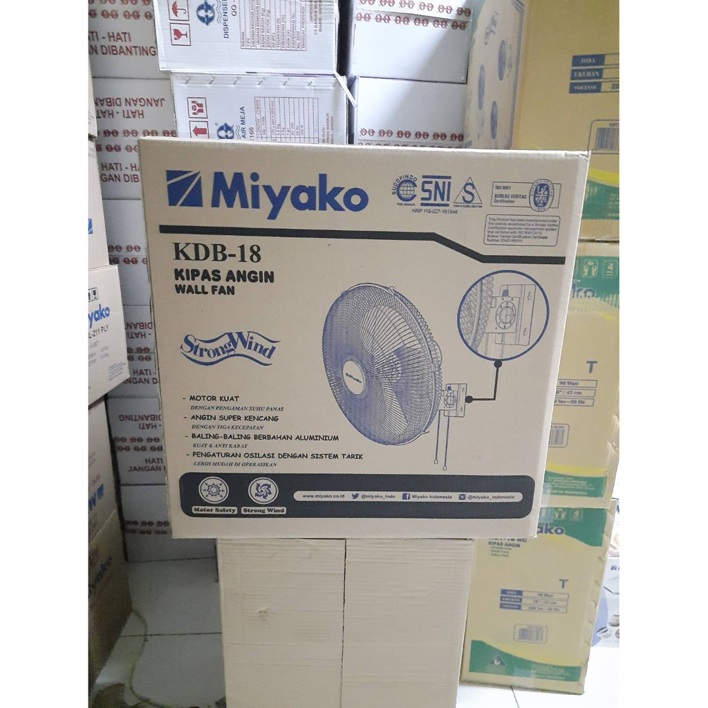 Jual MIYAKO KIPAS ANGIN DINDING KDB 18 KDB-18 KIPAS ANGIN BESI WALL FAN ...
