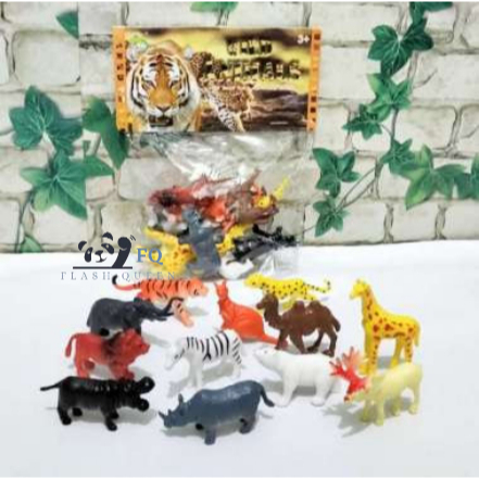 Jual Mainan Hewan Karet Koleksi Anak Binatang Set Wild Animal Figure ...