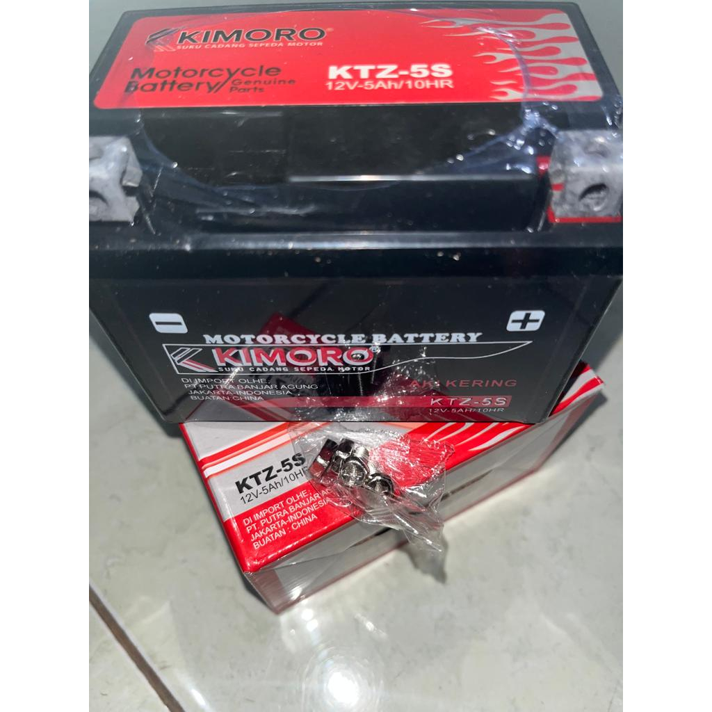 Jual Aki / Baterai Kering KTZ5S Kimoro Motor Honda Beat, Vario, Scoopy