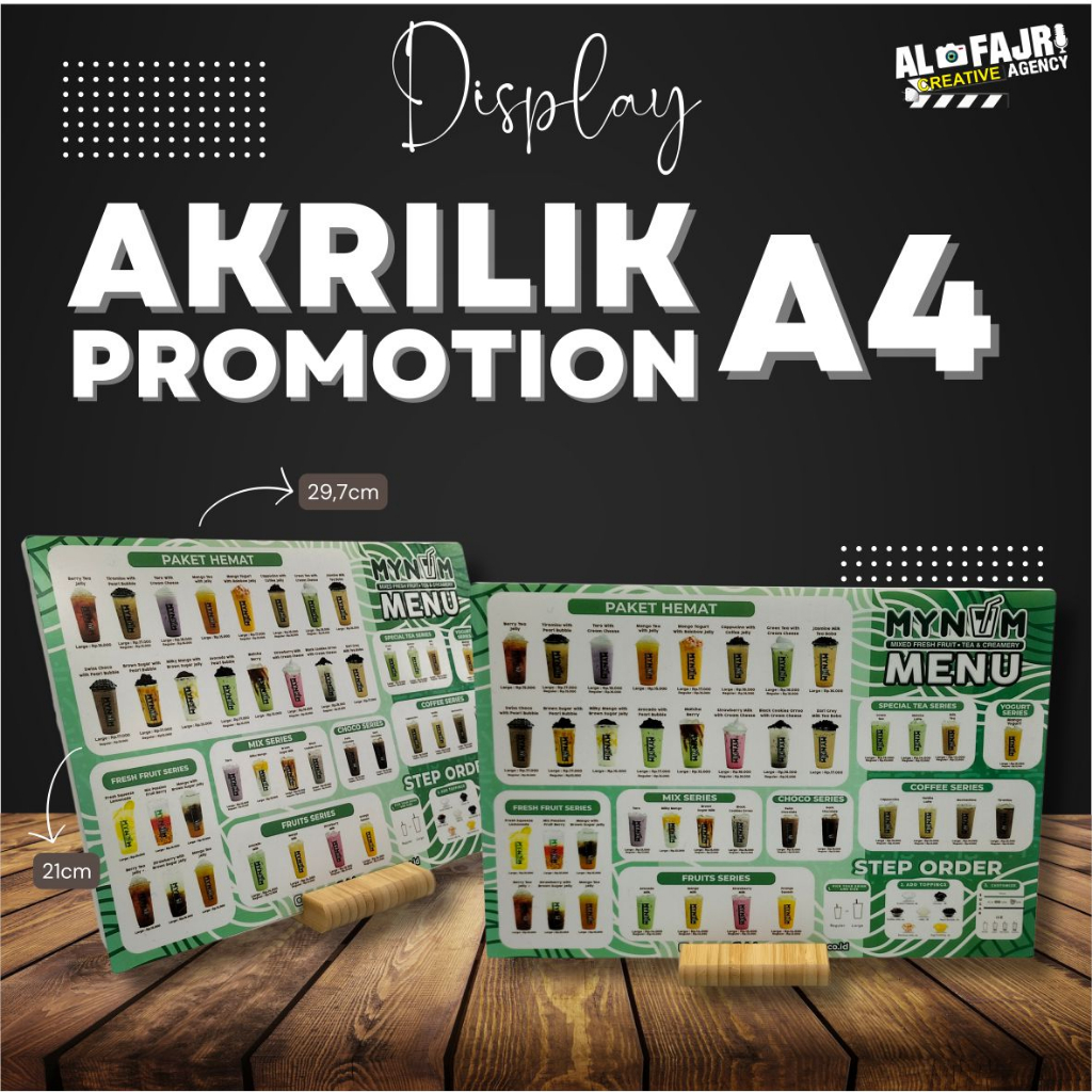Jual Akrilik Display Menu Promotion Ukuran A4 | Shopee Indonesia
