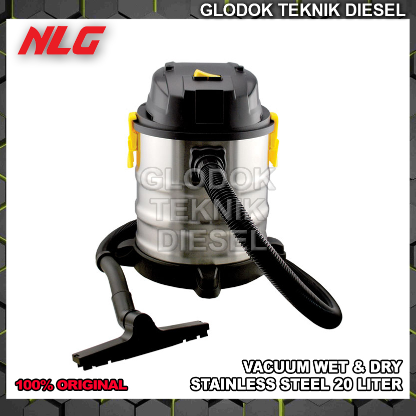 Jual NLG Wet Dry Vacuum Cleaner Mesin Penghisap Debu ECO20 Liter Stainless Steel Vacum ECO20