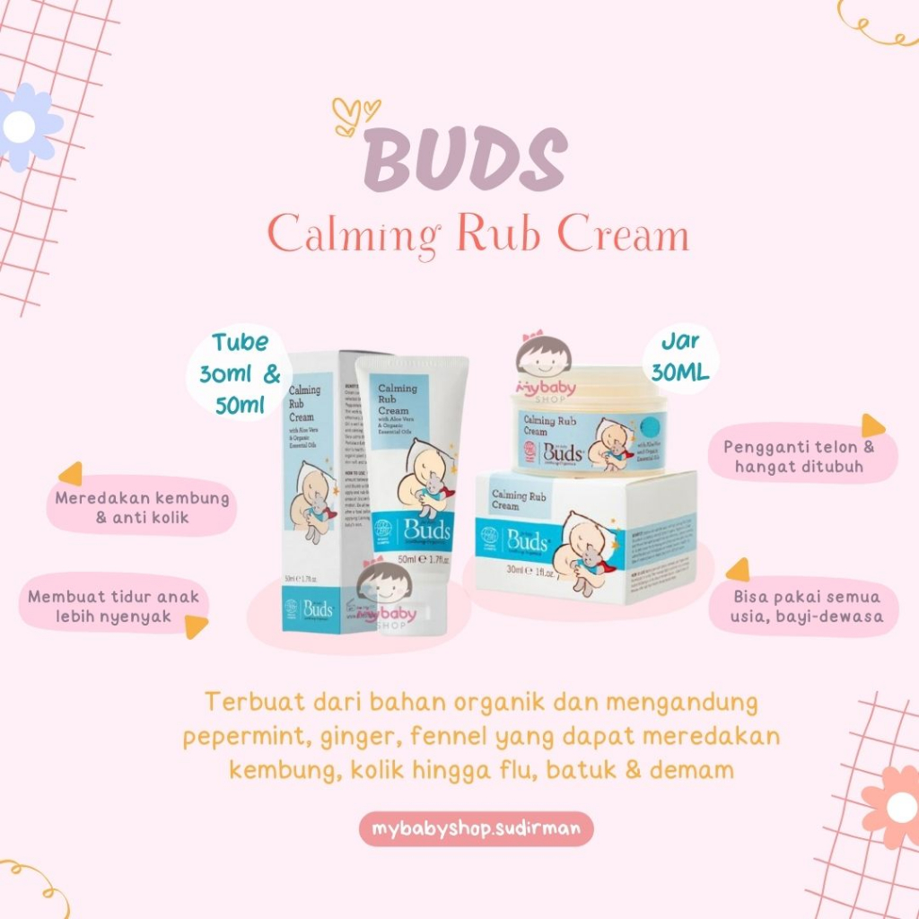 Jual Buds Calming Tummy Rub Cream 30 ML - Krim untuk Perut Kembung ...