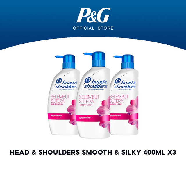Jual Head and Shoulders Sampo Anti Ketombe Selembut Sutera ZPT Perawatan Rambut 400ml x3 / Head
