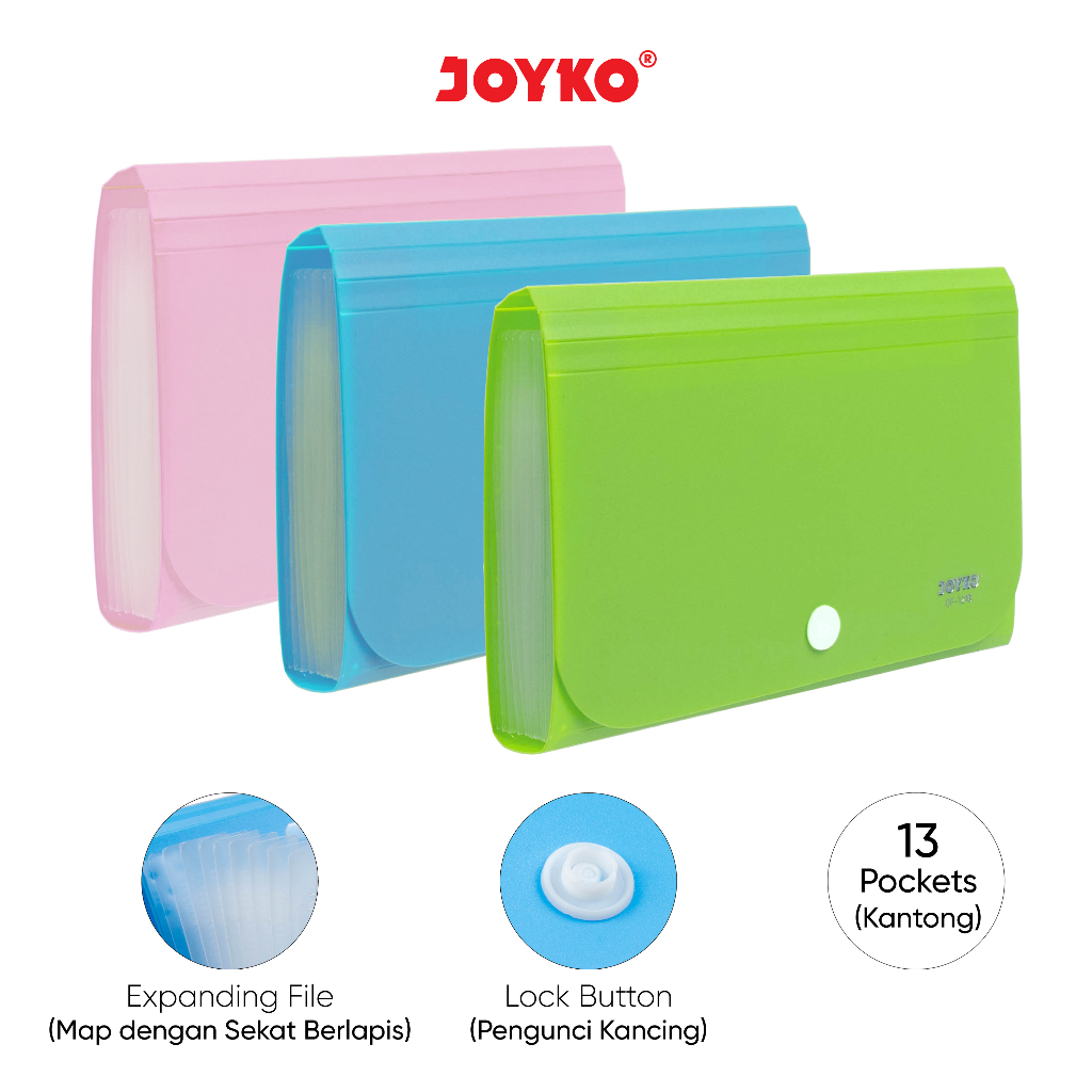 Jual Joyko Expanding File Giro Map EF1218 13 Pockets Shopee Indonesia