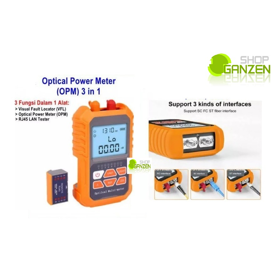 Jual Opm Optical Power Meter 3 In 1 Vfl Rj45 Lan Network Cable Tester Shopee Indonesia 