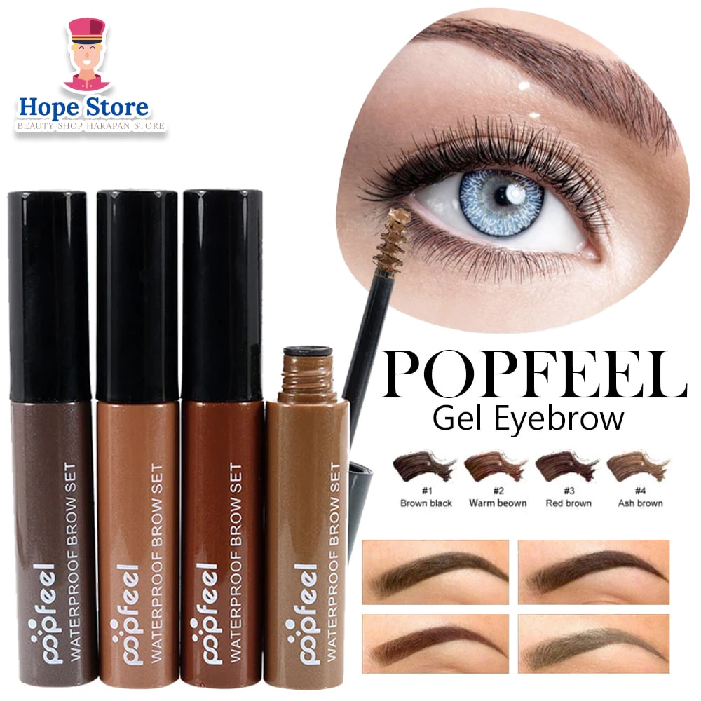 Maskara Waterproof Popfeel Eyebrow Gel Pensil Alis Tahan Lama | AutoStock