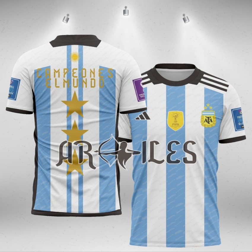 Jual Jersey Argentina Juara Piala Dunia Qatar Printing Shopee