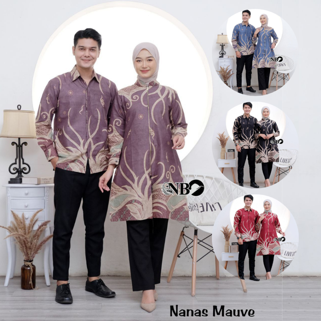 Jual Batik Couple - Baju Batik Couple Tunik Resleting Terbaru Atasan ...