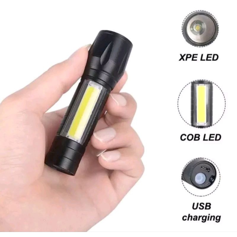 Jual lampu senter mini bisa dicas pake kabel USB | Shopee Indonesia