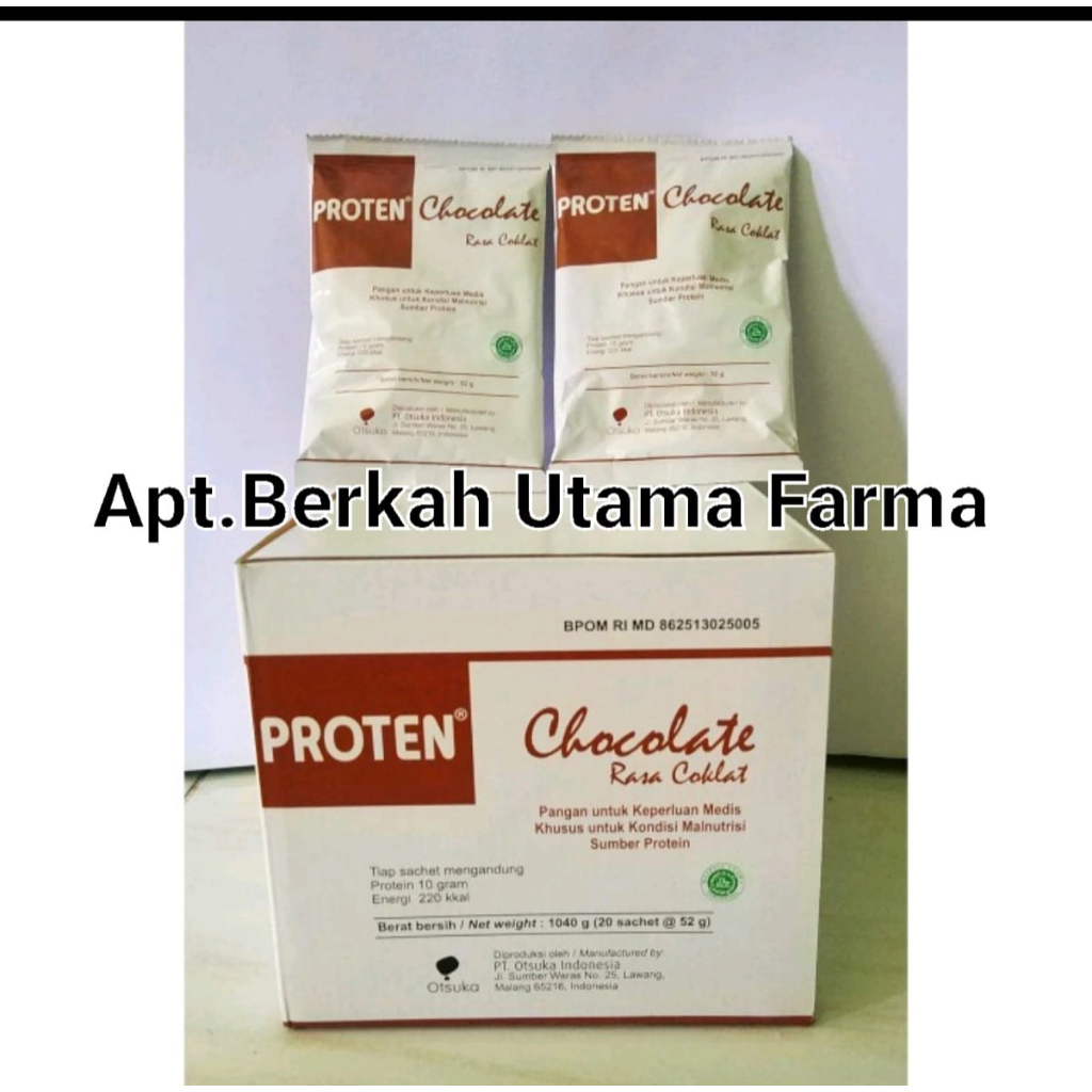 Jual Proten Coklat Box Isi 20 Sachet 52 gr - Susu Protein | Shopee ...