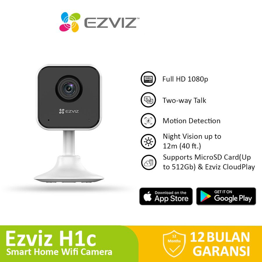 Jual EZVIZ H1C IP Camera Mini Smart Kamera CCTV WiFi 1080p HD