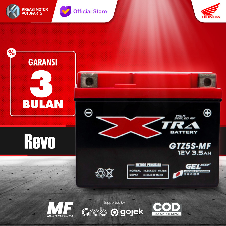 Jual Aki Motor Honda Revo GTZ5S XTRA MF AKI KERING | Shopee Indonesia