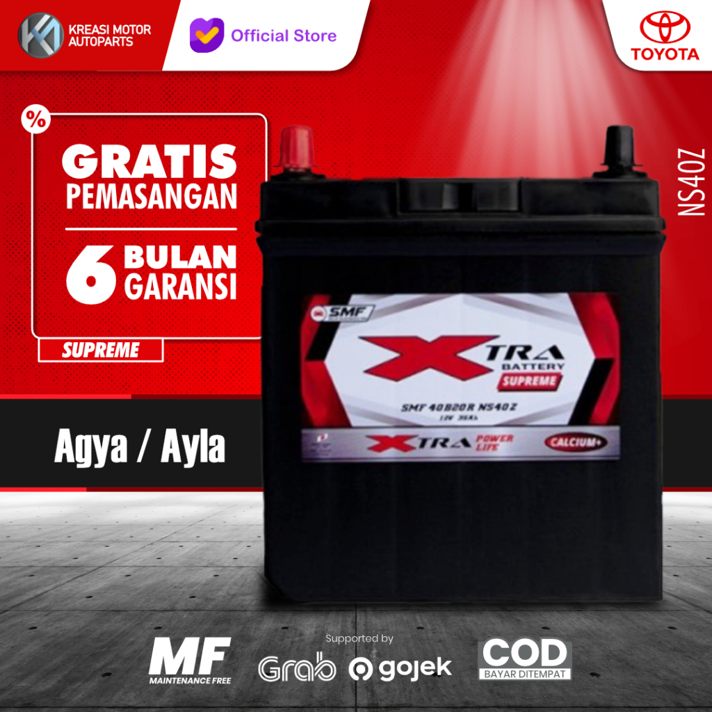 Jual XTRA SUPREME NS40ZL - AKI MOBIL AKI MOBIL KERING AYLA MOBILIO