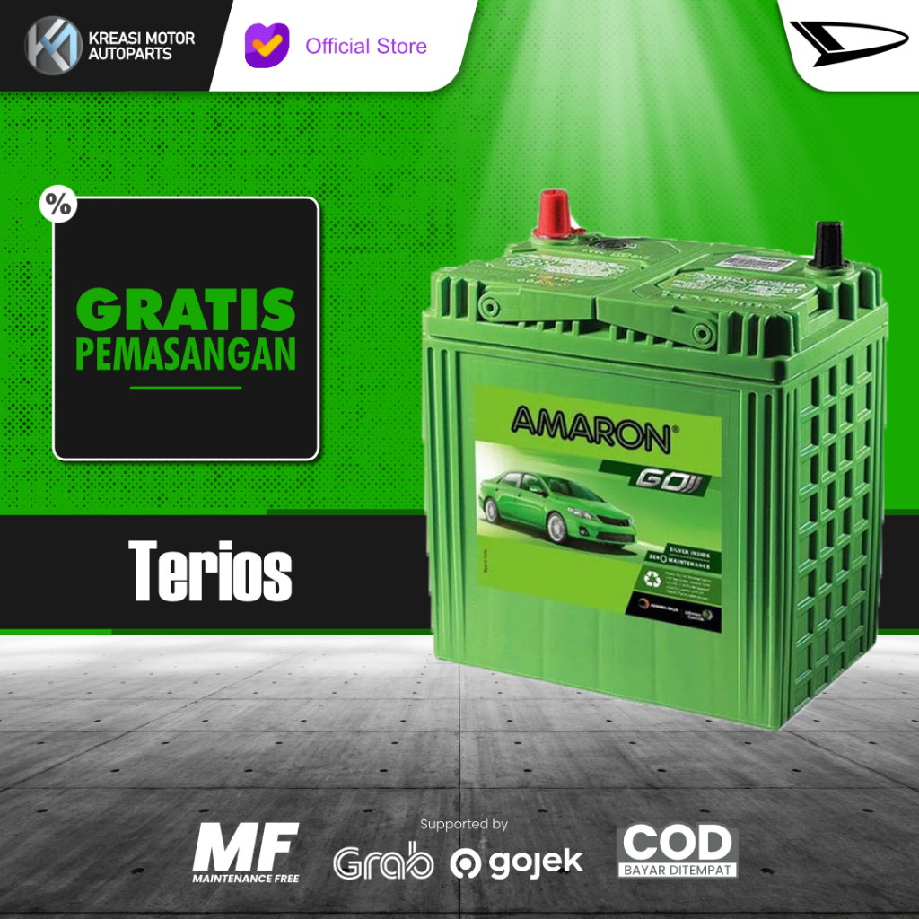 Jual Aki Mobil Amaron GO 46B24L - NS60L Aki Mobil Kering Daihatsu